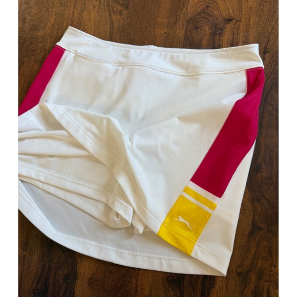 Slazenger Skort White Tennis Activewear Pickleball Sz M Women Pull On Shorts - Picture 2 of 6